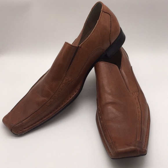Stacy Adams Danton Men's Slip On Cognac Brown Bike Toe Dress Loafers Siz… - Picture 14 of 14